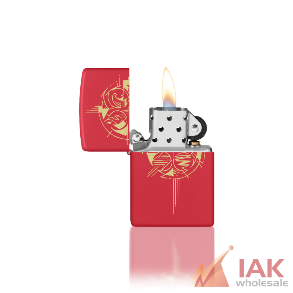 Zippo Red Bar Abstract Z414
