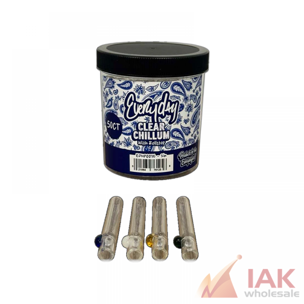 Everyday 3IN Rollstop Chillum Hand Pipe 50CT