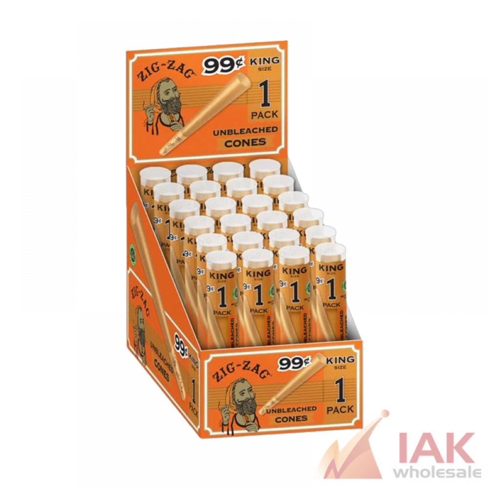 Zigzag Cones King Size 1PK 24CT