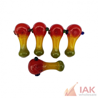 3.25in Rasta Color Glass Hand Pipe Skhan0020