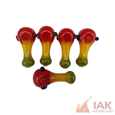 3.25IN Rasta Color Glass Hand Pipe SKHAN0020