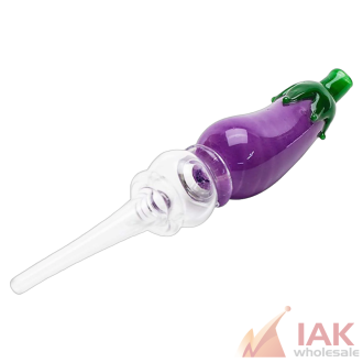5" Eggplant Nectar Collector W/ 10mm Tip