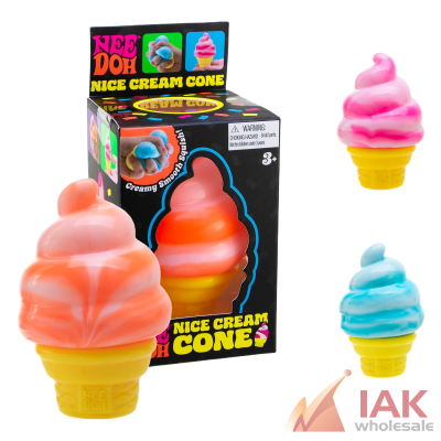 Needoh Nice Cream Cone Squishy Squeeze Toy 12ct