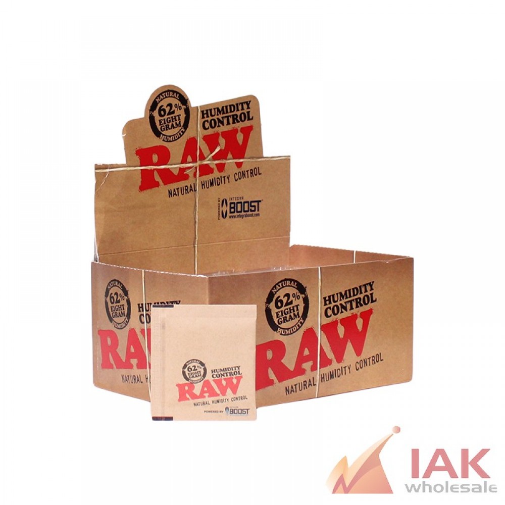 RAW Humidity Control 62% 8GM Packs 60CT Display – Two-Way Moisture Packs