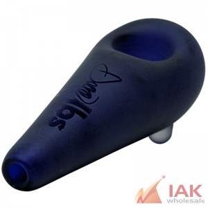 Dogg Lbs 4" Frosted Tear Drop Hand Pipe Blue – Compact Glass Pipe