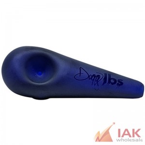 Dogg Lbs 4" Frosted Tear Drop Hand Pipe Blue – Compact Glass Pipe