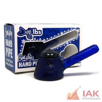 Dogg Lbs 5" Frosted Paisley Hand Pipe W/ Cap Blue – Sitting Glass Pipe