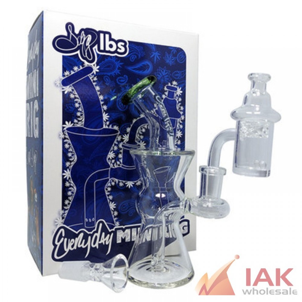 Dogg Lbs 6" Everyday Mini Rig Hourglass Waterpipe Set – Compact Dab Rig