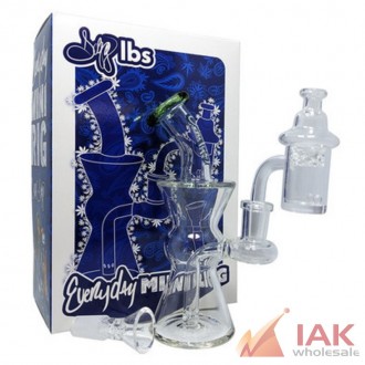 Dogg Lbs 6" Everyday Mini Rig Hourglass Waterpipe Set – Compact Dab Rig