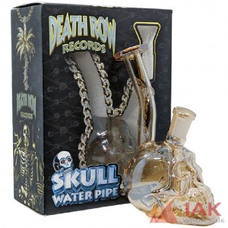 Drr 5.5" Metallic Skull Waterpipe W/ 14mm Bowl
