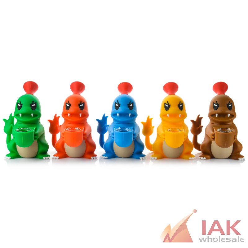 Silicone Character Water Pipe w/ Glass Dish SA678