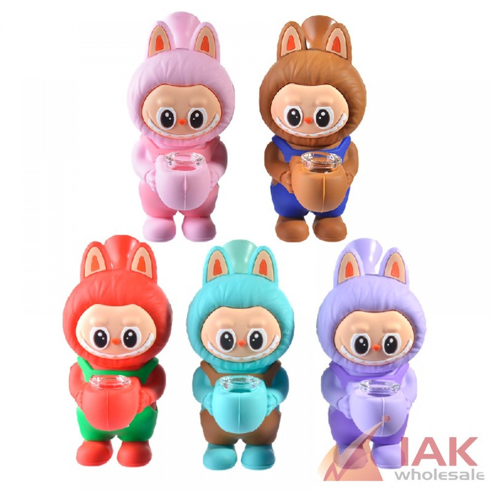 Silicone Character Water Pipe w/ Glass Dish SA965