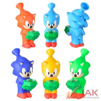 Silicone Character Hand Pipe W/ Glass Dish Sa868