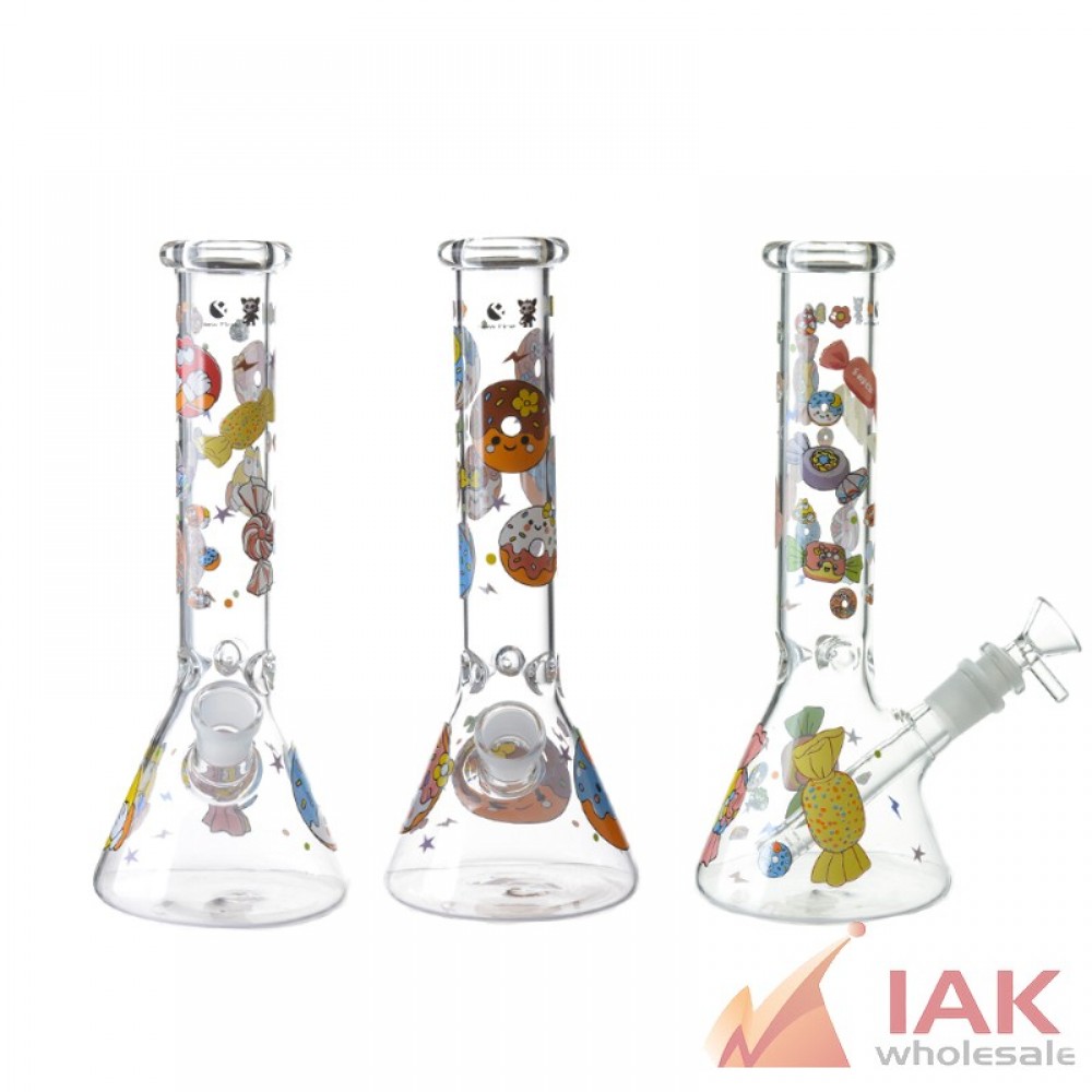 10" Glass Beaker Water Pipe – CGB1359-4-BKR
