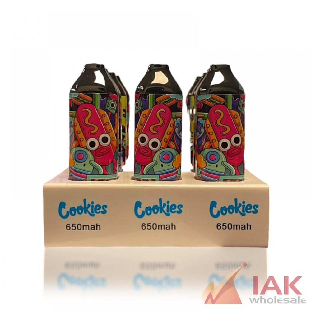 Cookies Small Round 510 Battery 650mAh 12 Count Display Pack