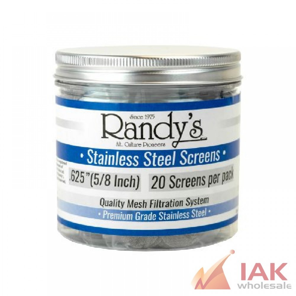 Randy’s .625" Stainless Steel Screen Jar 20 Pack 36 Count