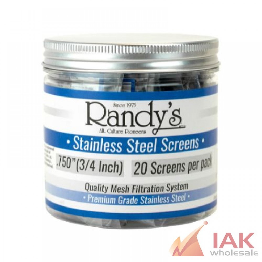 Randy’s .750" Stainless Steel Screen Jar 20 Pack 36 Count