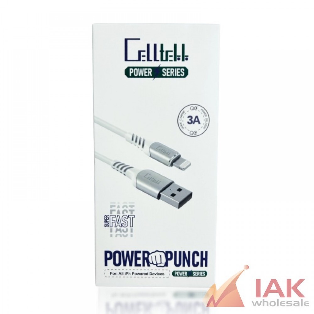 Celltekk Power Series 3A USB to iPhone Cable 3.5ft 10 Count