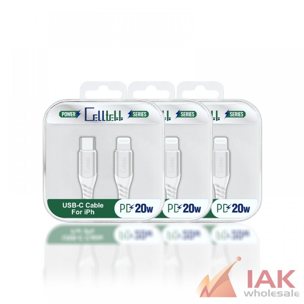 Celltekk Power Series USB-C to iPhone Cable 3.5ft 10 Count
