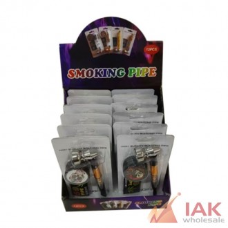 3.7" Metal Hitter Pipe Grinder Set - Display Of 12