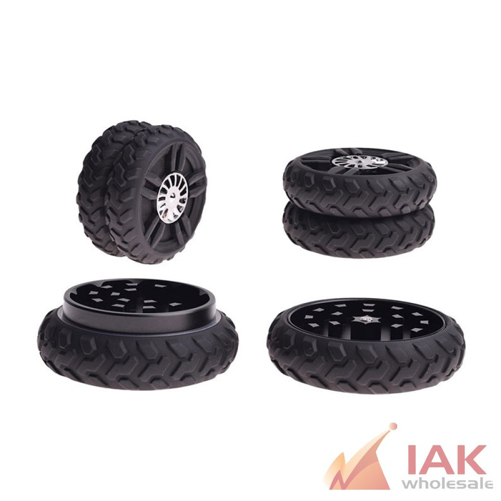3" 2 Part Tire Grinder Display of 6 – Novelty Herb Grinder
