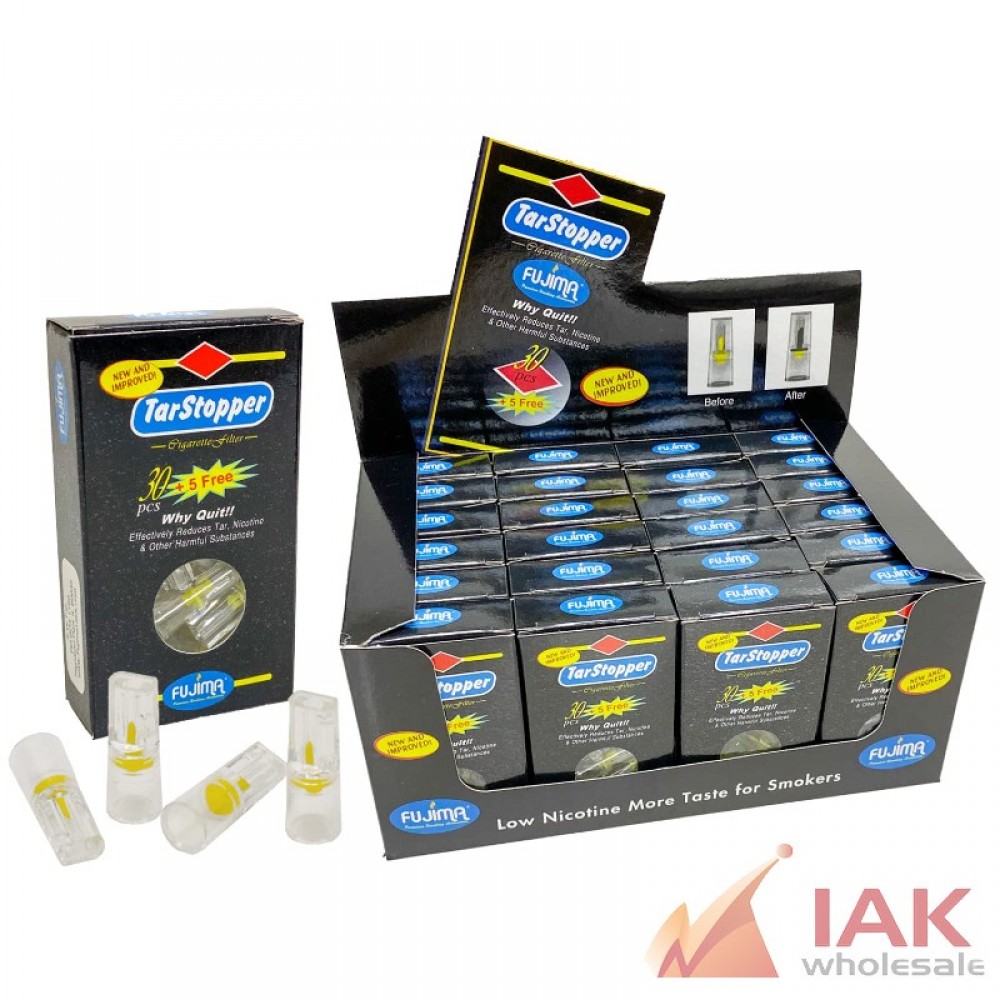 Fujima Tar Stopper Cigarette Filters TS24 24 Pack Display – Disposable Filter Tips