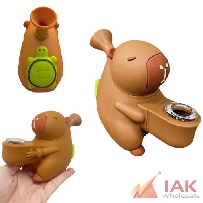4.5" Silicone Capybara Bubbler Hand Pipe