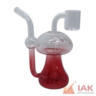 Glow In The Dark Mushroom Bubbler Water Pipe 5" With 10m Banger