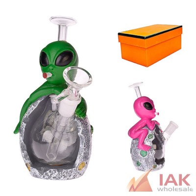 6.5" Assorted Alien Egg LED Water Pipe with 14M Bowl