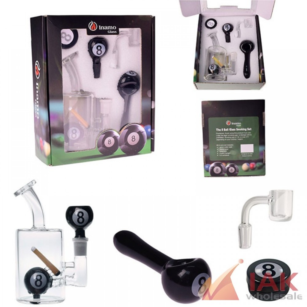 8 Ball Water Pipe Hand Pipe Box Set 02 Gift Glass Set