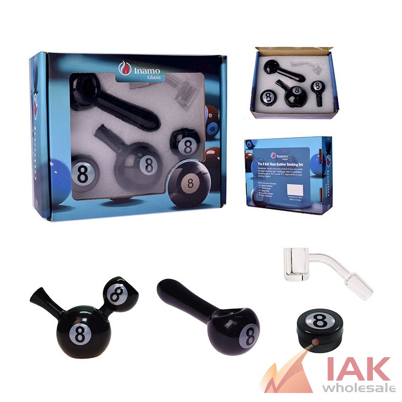 8 Ball Water Pipe Hand Pipe Box Set - Set 01