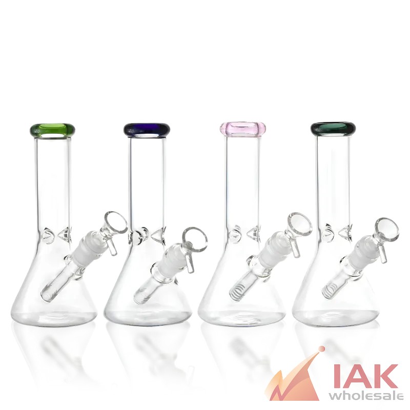8" Color Trim Beaker Water Pipe with 14M Bowl