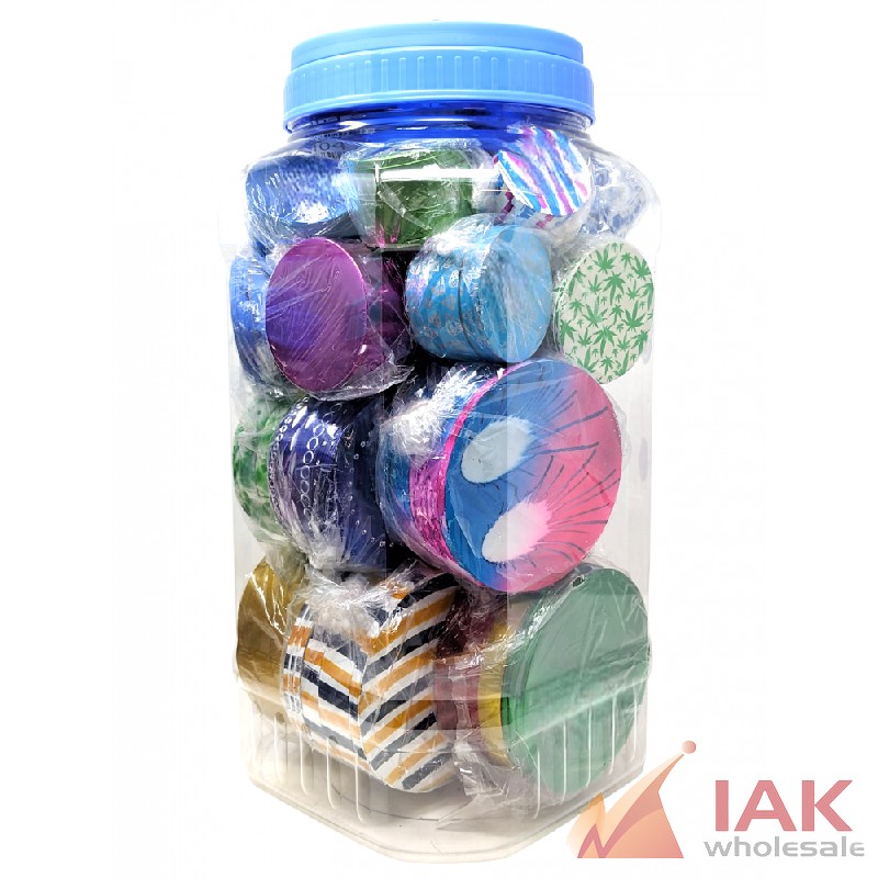 Assorted Sizes Mixed Designs 4 Part Grinders - 30 Count Jar