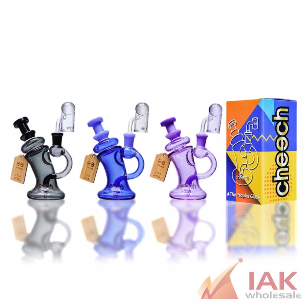Cheech Glass Full Color Recycler Water Pipe 6" with 14M Banger
