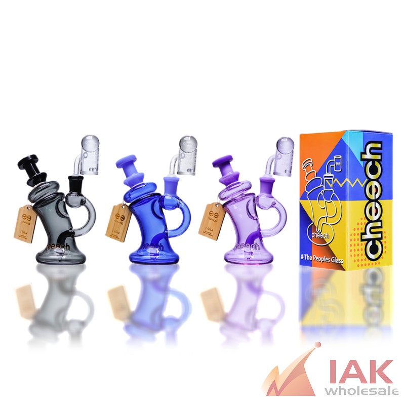 Cheech Glass 6" Full Color Recycler Water Pipe with 14M Banger