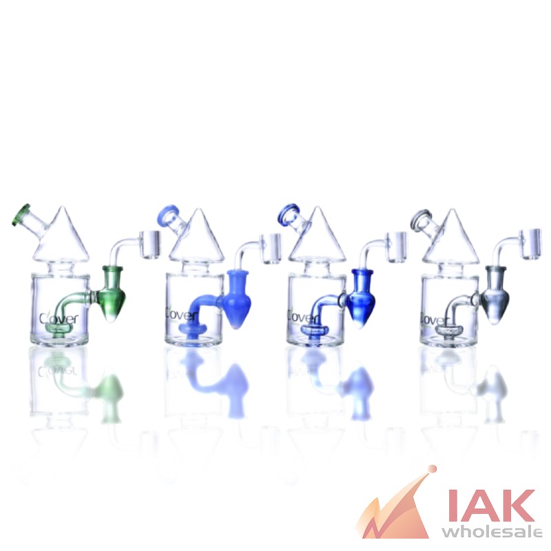 Clover Glass 5" Assorted Color Dab Rig Water Pipe with 14M Banger
