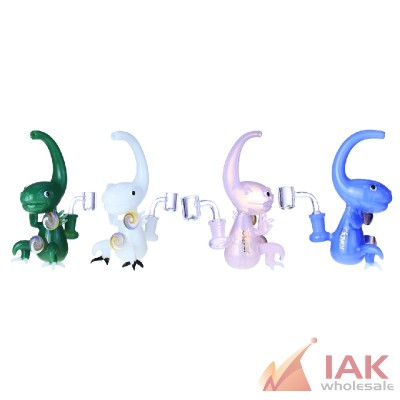 Clover Glass 8" Assorted Color Greg Water Pipe with 14M Banger