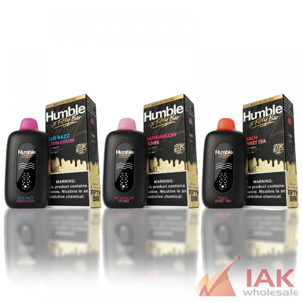 Humble x Fifty Bar 20000 Puff Disposable Vape 90mL 5 Count Display
