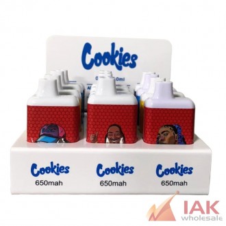 Cookies 510 Battery 2-port Match Artwork Designs 650mah 12 Count Display Pack