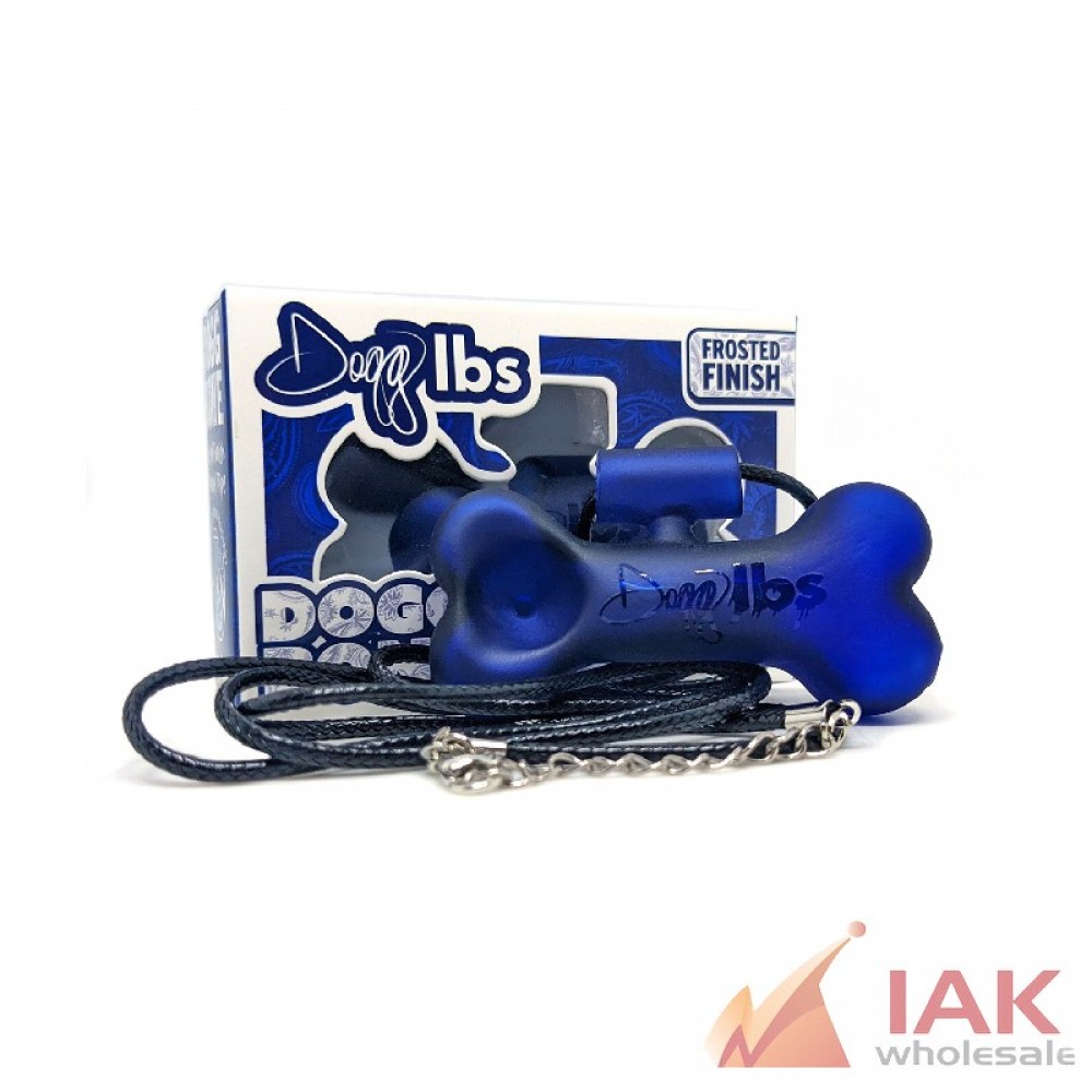 Dogg lbs 3" Mini Dogg Bone Hand Pipe Necklace - Blue