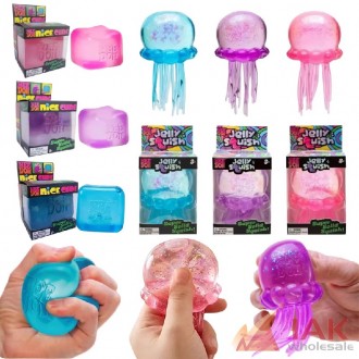 Needoh Jellysquish Jellyfish Squeeze Toy 12ct