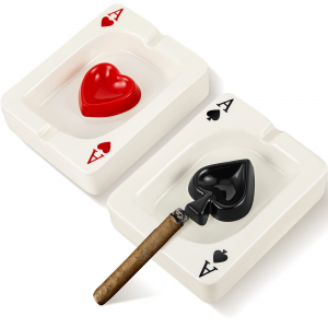 Fujima Poker Card Ashtray 5" 4 Count Display