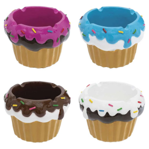 Fujima Cupcake Polystone Ashtray 4 Count Display