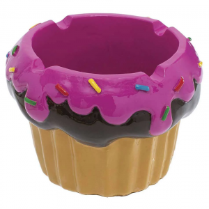 Fujima Cupcake Polystone Ashtray 4 Count Display