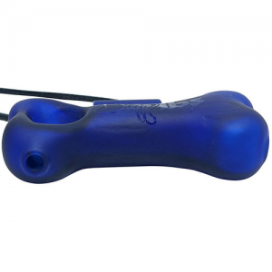 Dogg lbs 3" Mini Dogg Bone Hand Pipe Necklace - Blue