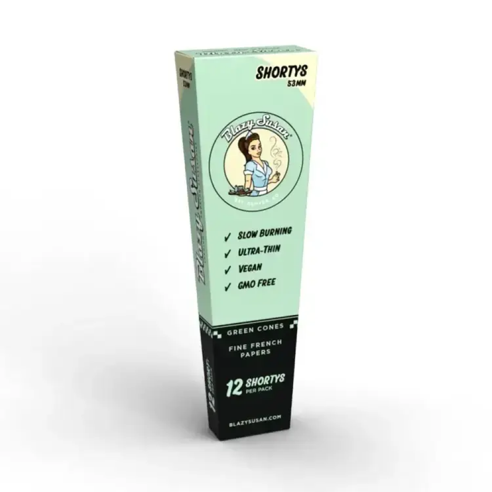 Blazy Susan Green Shorty Pre-Rolled Cones 53MM 12PK 21CT