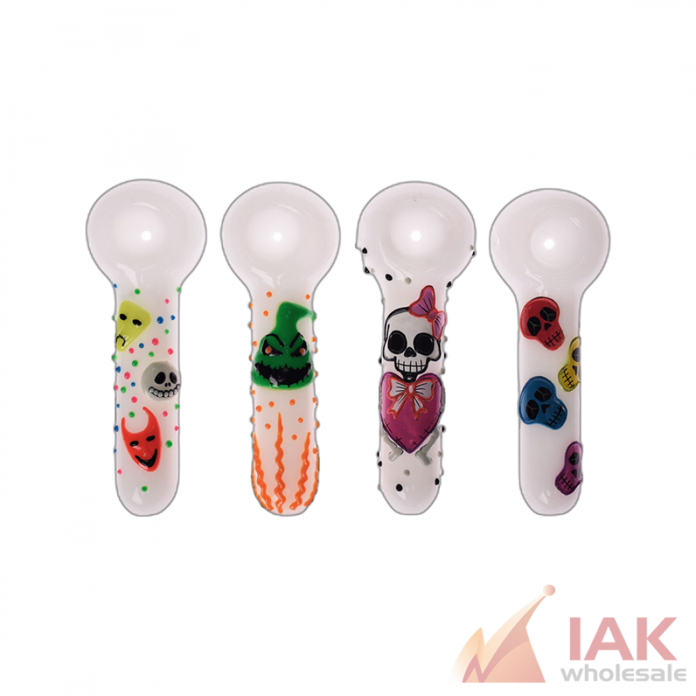 5IN Hand Painted Halloween Hand Pipe