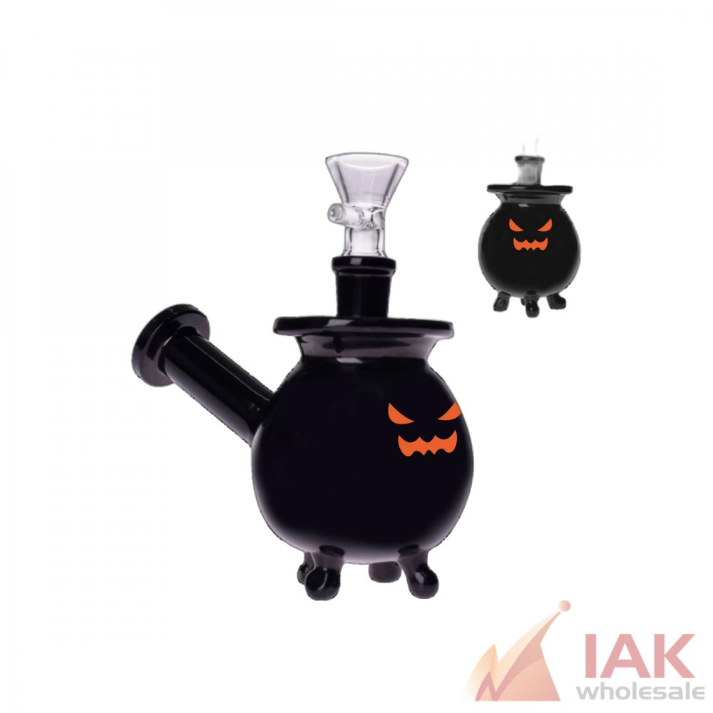 4IN Halloween Cauldron Water Pipe W/ 14M Bowl