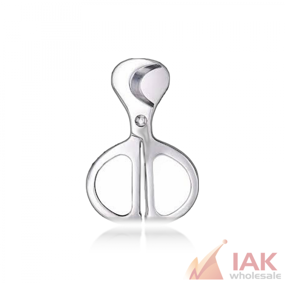 Smooth Stainless Steel Circle Double Blade Cigar Cutter Scissors