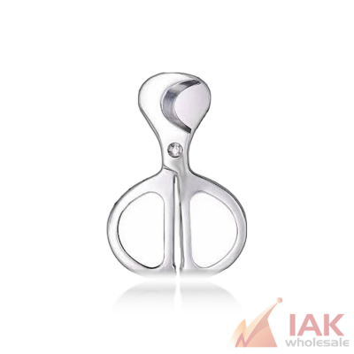 Smooth Stainless Steel Circle Double Blade Cigar Cutter Scissors